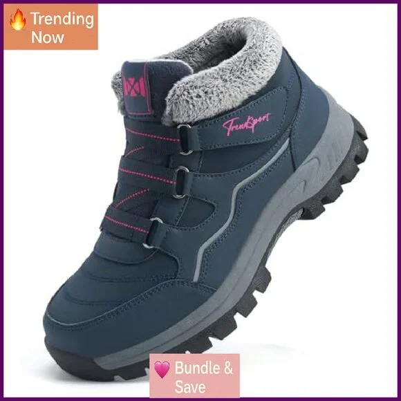 Women's Winter Snow Boots Fur Lined Ankle Booties Non-Slip Outdoor Trekking